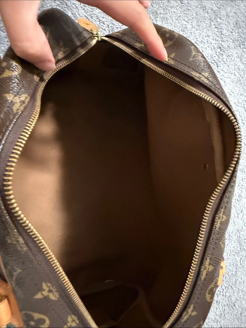 Louis Vuitton Monogram Canvas Satchel in Brown and Tan